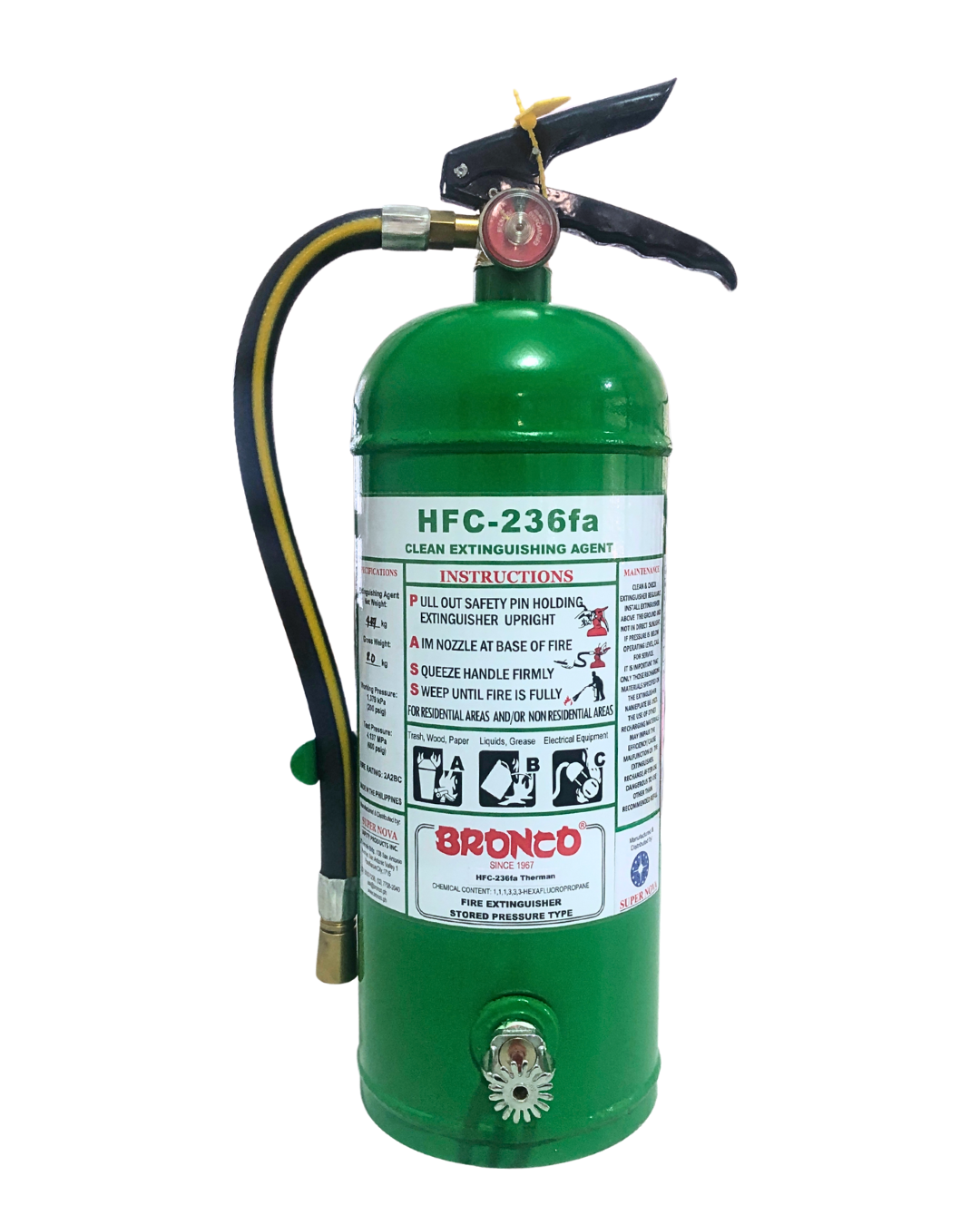 Automatic Fire Extinguisher - Bronco Therman HFC-236fa