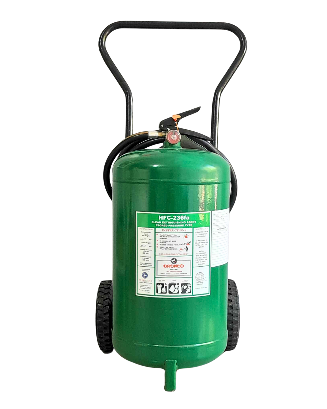 Wheeled Bronco HFC-236fa Fire Extinguisher